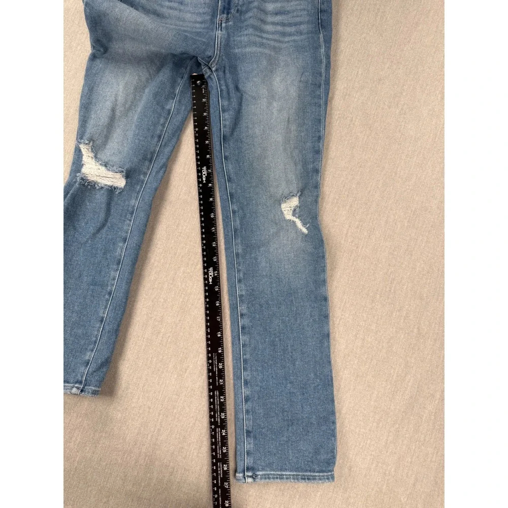 Paige‎ Cindy High Rise Straight Leg Distressed Blue Jeans Size 28